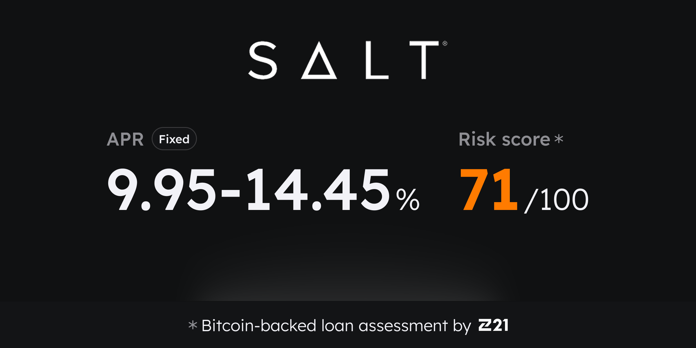 Salt Lending Bitcoin-Backed Loan Review - Zone21